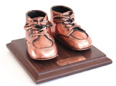 Bronzed baby shoes