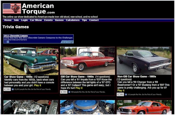 Car Quizzes (50s-60s)