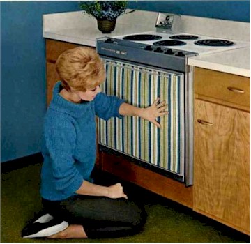 Wallpapered kitchen appliances
