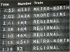 Electro-mechanical train/flight status boards