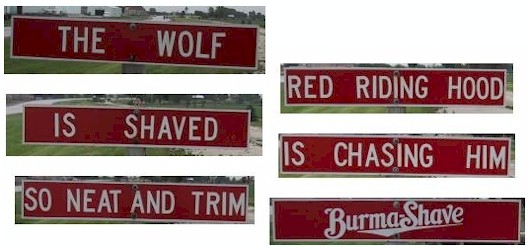 Burma Shave signs