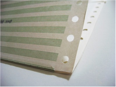 Fan-fold computer paper