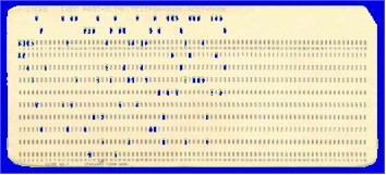 Hollerith punch cards
