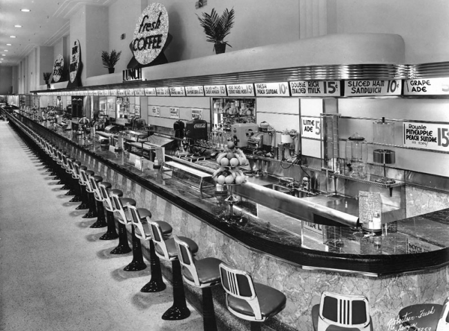The classic '60s lunch counter
