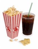 Drawing of popcorn and soda