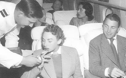 Smoking on an airplane