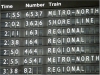 Electro-mechanical train/flight status boards